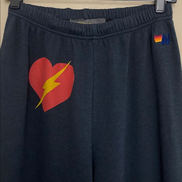 AVIATOR NATION SET Heart Bolt Sweatshirt Sweatpants - Picture 5 of 10